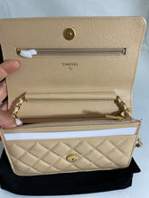 Load image into Gallery viewer, Chanel Classic Beige Caviar WOC Wallet On Chain Handbag