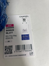 Load image into Gallery viewer, Chanel 23C Blue Tweed Mini Rectangle Crossbody Bag