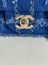 Load image into Gallery viewer, Chanel 23C Blue Tweed Mini Rectangle Crossbody Bag