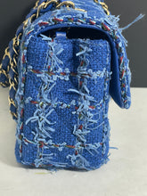 Load image into Gallery viewer, Chanel 23C Blue Tweed Mini Rectangle Crossbody Bag
