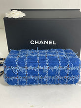 Load image into Gallery viewer, Chanel 23C Blue Tweed Mini Rectangle Crossbody Bag