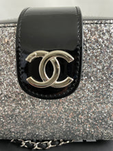 Load image into Gallery viewer, Chanel 17K Black Patent Glitter Pvc Camera Crossbody Bag