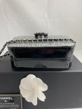 Load image into Gallery viewer, Chanel 17K Black Patent Glitter Pvc Camera Crossbody Bag