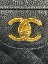 Load image into Gallery viewer, Chanel Classic Black Caviar Double Flap Jumbo Handbag