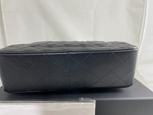 Load image into Gallery viewer, Chanel Classic Black Caviar Double Flap Jumbo Handbag