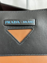 Load image into Gallery viewer, Prada Grace Lux Cognac & Black Leather Tote