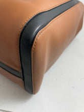 Load image into Gallery viewer, Prada Grace Lux Cognac & Black Leather Tote