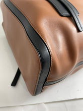 Load image into Gallery viewer, Prada Grace Lux Cognac & Black Leather Tote