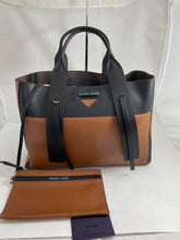 Load image into Gallery viewer, Prada Grace Lux Cognac & Black Leather Tote