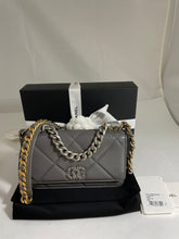 Load image into Gallery viewer, Chanel 22A Dark Gray Quilted WOC Crossbody Bag