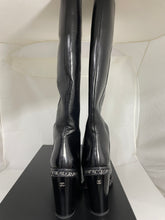 Load image into Gallery viewer, Chanel 14K Black Chain Tall Boots