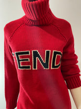 Load image into Gallery viewer, Fendi Red Wool Turtleneck Sweater