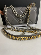 Load image into Gallery viewer, Chanel 22A Dark Gray Quilted WOC Crossbody Bag