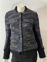 Load image into Gallery viewer, Thankoon Black Wool & Tweed Bomber Jacket
