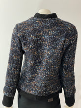 Load image into Gallery viewer, Thankoon Black Wool & Tweed Bomber Jacket