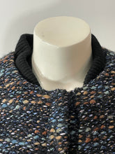 Load image into Gallery viewer, Thankoon Black Wool & Tweed Bomber Jacket