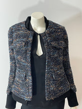 Load image into Gallery viewer, Thankoon Black Wool & Tweed Bomber Jacket
