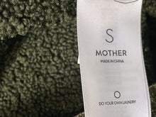 Load image into Gallery viewer, Mother Dark Green Faux Suede & Shearling Bomber Jacket