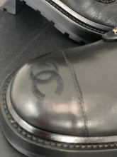 Load image into Gallery viewer, Chanel Black Quilted Leather Bravo Combat Boots