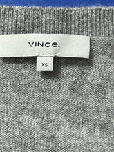 Load image into Gallery viewer, Vince Gray Cashmere V-Neck Sweater