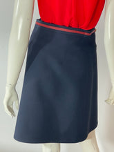 Load image into Gallery viewer, Gucci Navy Wool & Leather Horsebit Mini Skirt
