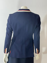 Load image into Gallery viewer, Gucci Navy Grosgrain Trimmed Cady Blazer