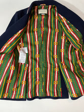 Load image into Gallery viewer, Gucci Navy Grosgrain Trimmed Cady Blazer
