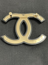 Load image into Gallery viewer, Chanel Black Ribbed Cashmere Hat With Detachable Brooch