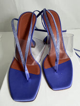 Load image into Gallery viewer, Amina Muaddi Zula Crystal Lace up Sandals