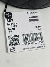 Load image into Gallery viewer, Chanel Black Quilted Leather Belt With Gold Black Leather Buckle
