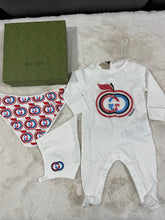 Load image into Gallery viewer, Gucci 3 pc Interlocking G Apple Layette set