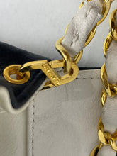 Load image into Gallery viewer, Chanel Vintage 1990s Lambskin Single Flap White/Navy Handbag