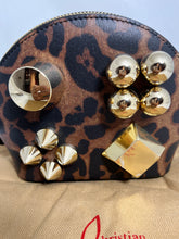 Load image into Gallery viewer, Christian Louboutin Leopard Leather Zip Cosmetic Clutch