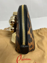 Load image into Gallery viewer, Christian Louboutin Leopard Leather Zip Cosmetic Clutch