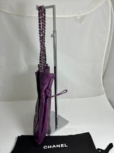 Load image into Gallery viewer, Chanel Purple Caviar Drawstring Tote Shoulder bag