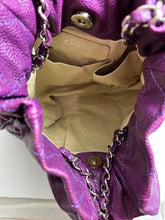 Load image into Gallery viewer, Chanel Purple Caviar Drawstring Tote Shoulder bag