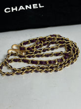 Load image into Gallery viewer, Chanel Purple Caviar Drawstring Tote Shoulder bag