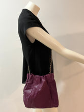 Load image into Gallery viewer, Chanel Purple Caviar Drawstring Tote Shoulder bag
