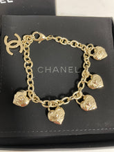 Load image into Gallery viewer, Chanel CC Gold Tone Chain w/ Heart Turnlock Charms
