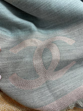 Load image into Gallery viewer, Chanel Cashmere Silk Metallic Wrap Scarf