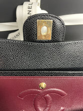 Load image into Gallery viewer, Chanel Classic Black Caviar Double Flap Medium Handbag