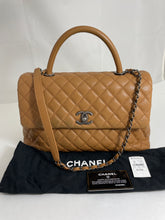 Load image into Gallery viewer, Chanel Caramel Quilted Caviar Large Coco Handle Crossbody