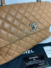 Load image into Gallery viewer, Chanel Caramel Quilted Caviar Large Coco Handle Crossbody