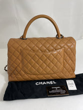 Load image into Gallery viewer, Chanel Caramel Quilted Caviar Large Coco Handle Crossbody