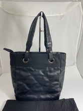 Load image into Gallery viewer, Chanel Black Paris Biarritz Coated Canvas Tote Handbag