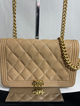 Load image into Gallery viewer, Chanel 19 Beige Caviar GHW Boy WOC Crossbody Bag