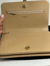 Load image into Gallery viewer, Chanel 19 Beige Caviar GHW Boy WOC Crossbody Bag