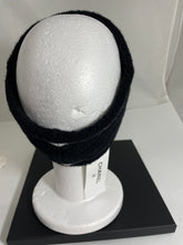 Load image into Gallery viewer, Chanel Black Cashmere With White Trim Headband