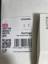 Load image into Gallery viewer, Chanel Large 2 Crystal Pearl With Gold Tone CC Drop Earrings