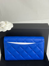 Load image into Gallery viewer, Chanel Blue Caviar Medium Folding Wallet